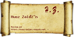 Husz Zalán névjegykártya